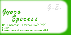 gyozo egeresi business card